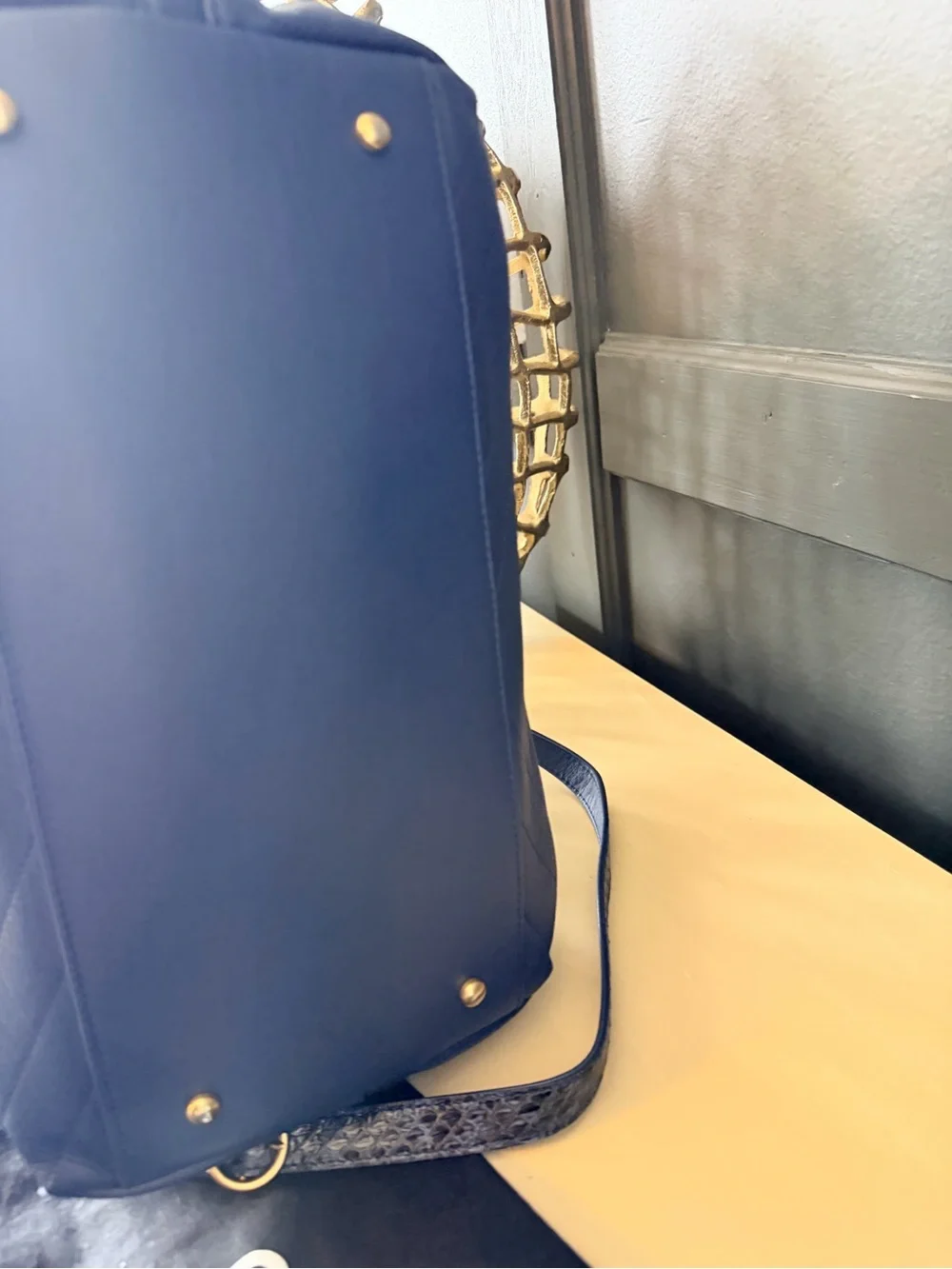 Chanel Chevron Python Chic Small Shopping Tote | 2018 Series